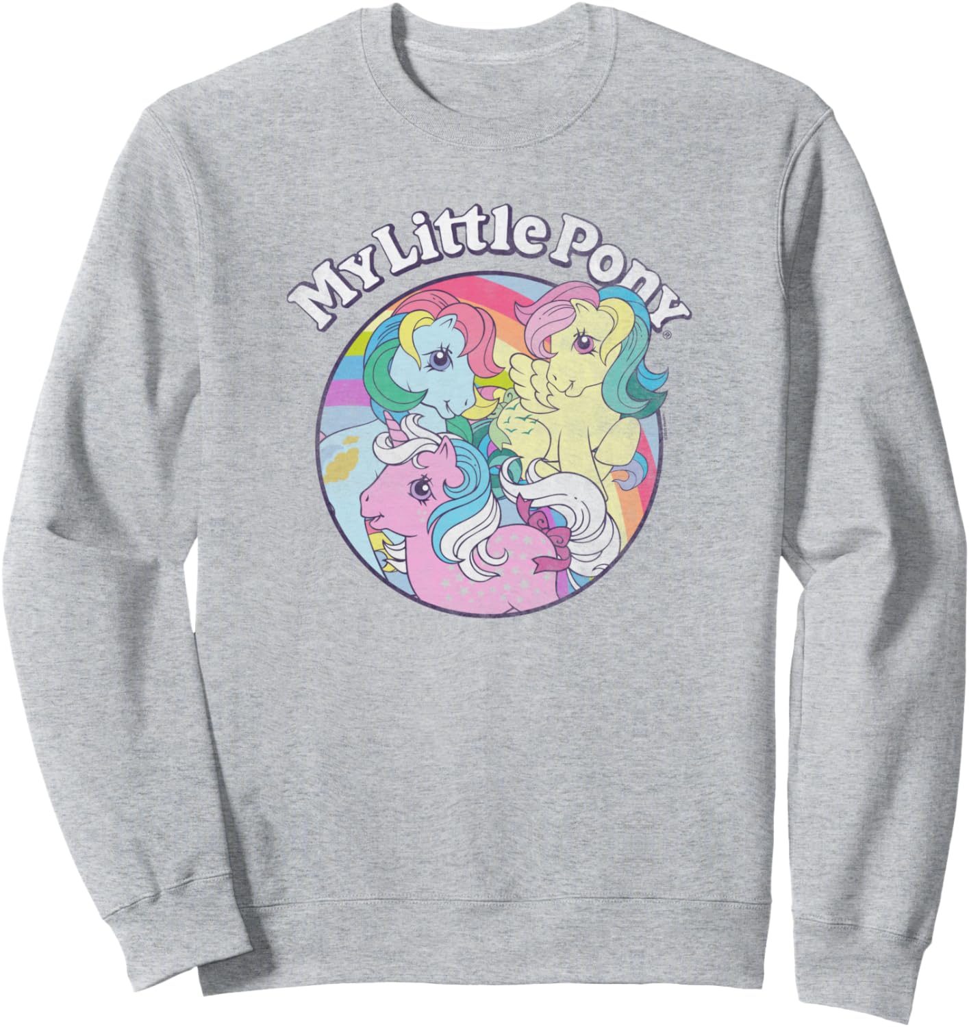 

Толстовка My Little Pony Retro Rainbow Circle Trio & Classic Logo, серая, Серый, Толстовка My Little Pony Retro Rainbow Circle Trio & Classic Logo, серая