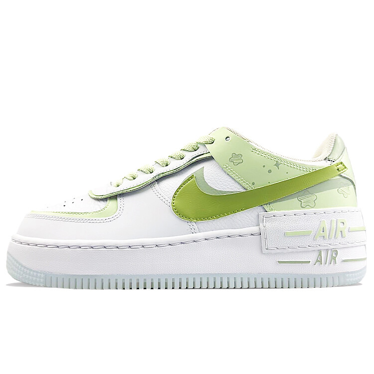 

Кроссовки Nike Air Force 1 Skateboard Shoes Women's Low-Top White Green, Зеленый, Кроссовки Nike Air Force 1 Skateboard Shoes Women's Low-Top White Green