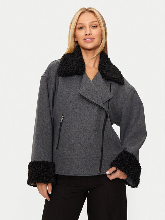 

Демисезонная куртка loose fit Ragnu 10105195 Karen By Simonsen, серый