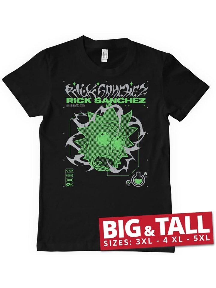 

Футболка Rick Sanchez Lab Big & Tall T-Shirt Rick and Morty, черный