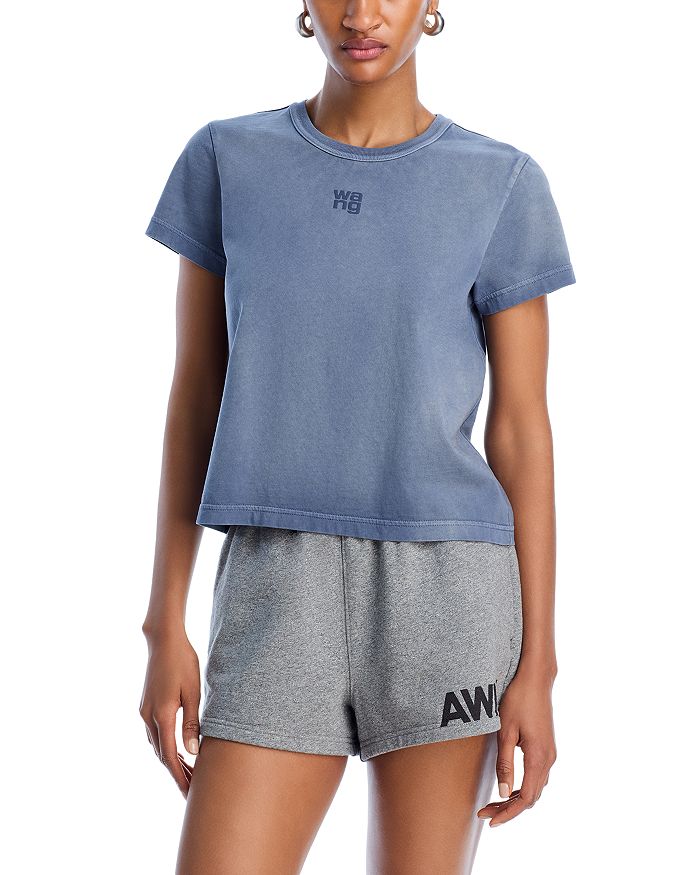 

Футболка Essential с уменьшенным логотипом alexanderwang.t, синий