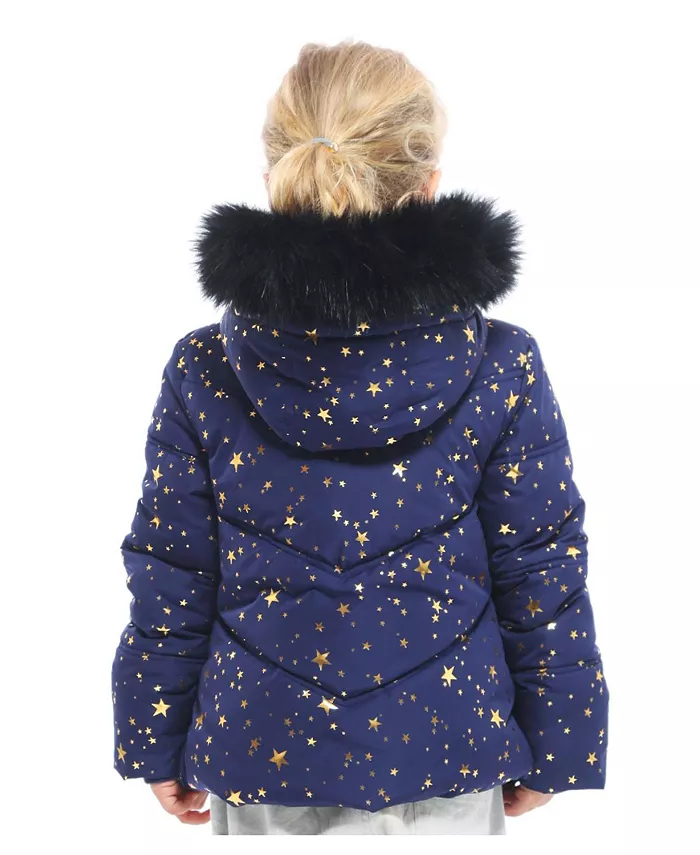 Детская утепленная пуховая куртка Bubble Coat Rokka&Rolla, синий — фото 3