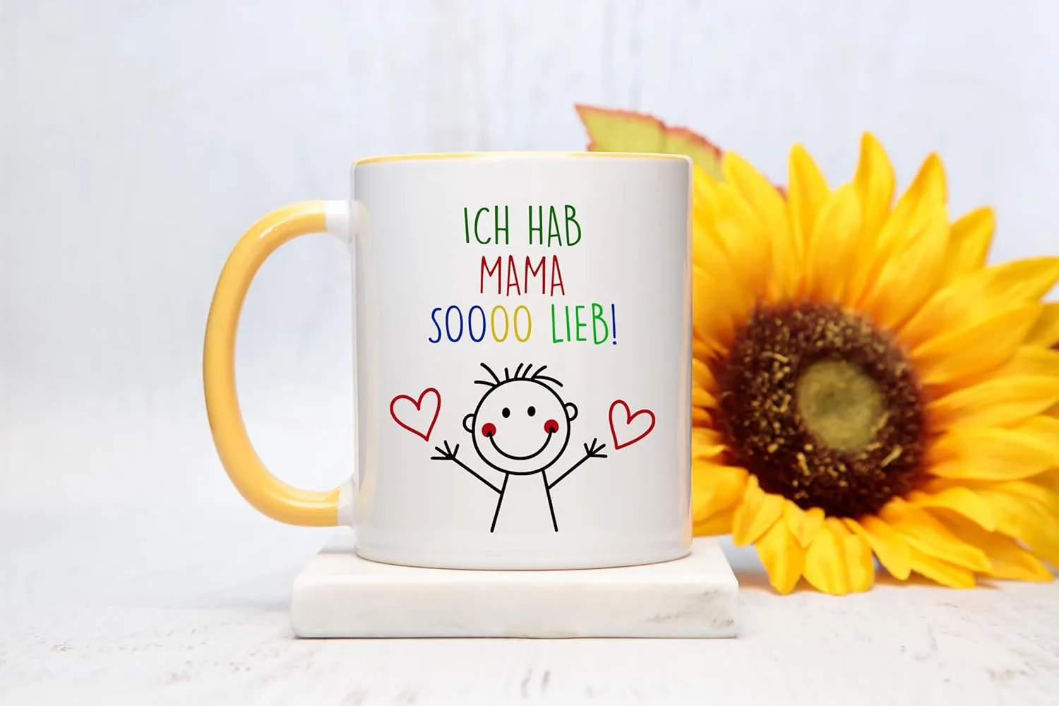 Кружка детская Jungle Mug Ich hab Mama sooo lieb, подарок на день рождения или День матери — фото 4