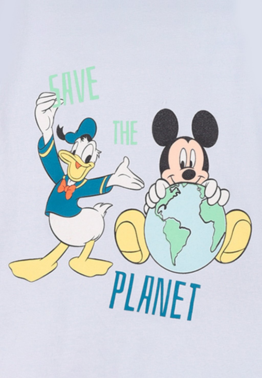 Футболка с принтом Mickey & Minnie, светло-голубой — фото 3