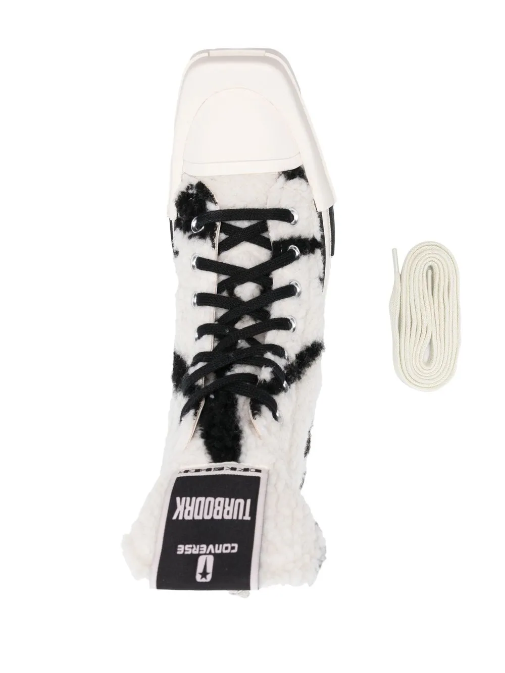 Высокие кроссовки Turbodrk из коллаборации с Drkshdw Converse, белый — фото 4
