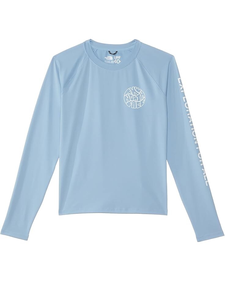 

Футболка The North Face Kids Amphibious Long Sleeve Sun Tee, цвет Steel Blue