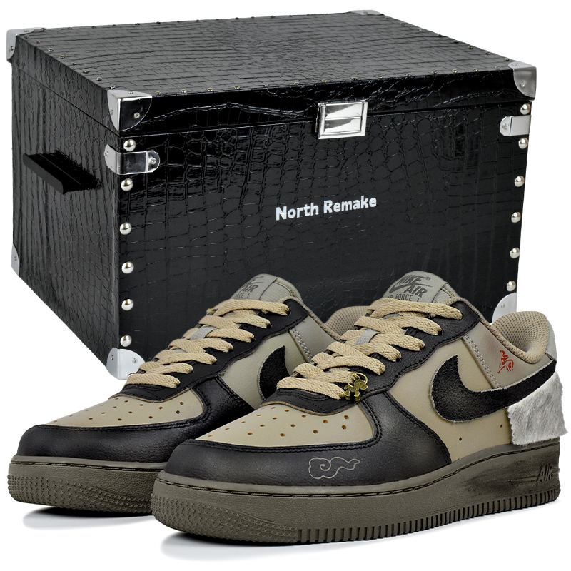 

Износостойкие низкие скейтбордистские кроссовки Air Force 1, унисекс Nike, коричневый-gift box 4