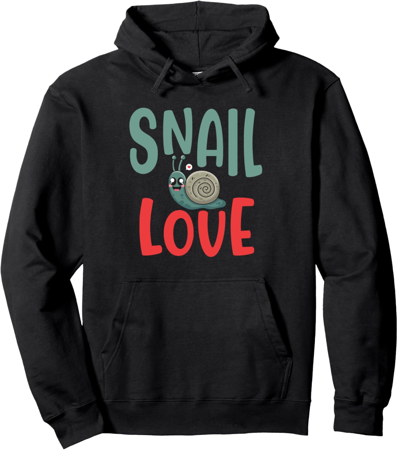 

Толстовка с надписью «Любовь к улитке» Snail Lover Gifts, черный