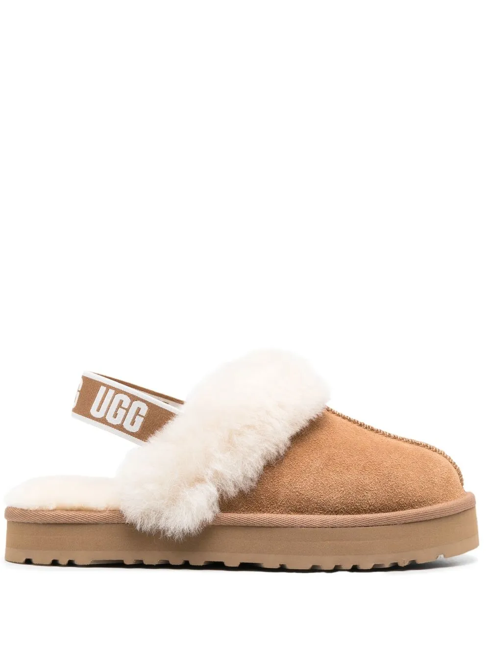 

Массивные шлепанцы с меховой подкладкой UGG Kids, коричневый