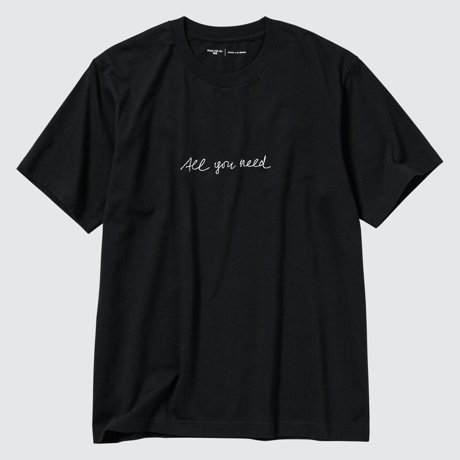 

Футболка с принтом PEACE FOR ALL (Herzog & de Meuron) UNIQLO, черный