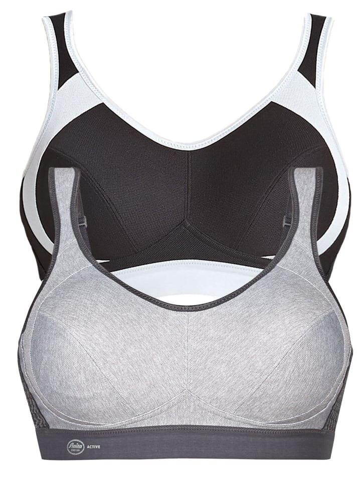 

Спортивный бюстгальтер Anita, цвет heather grey schwarz