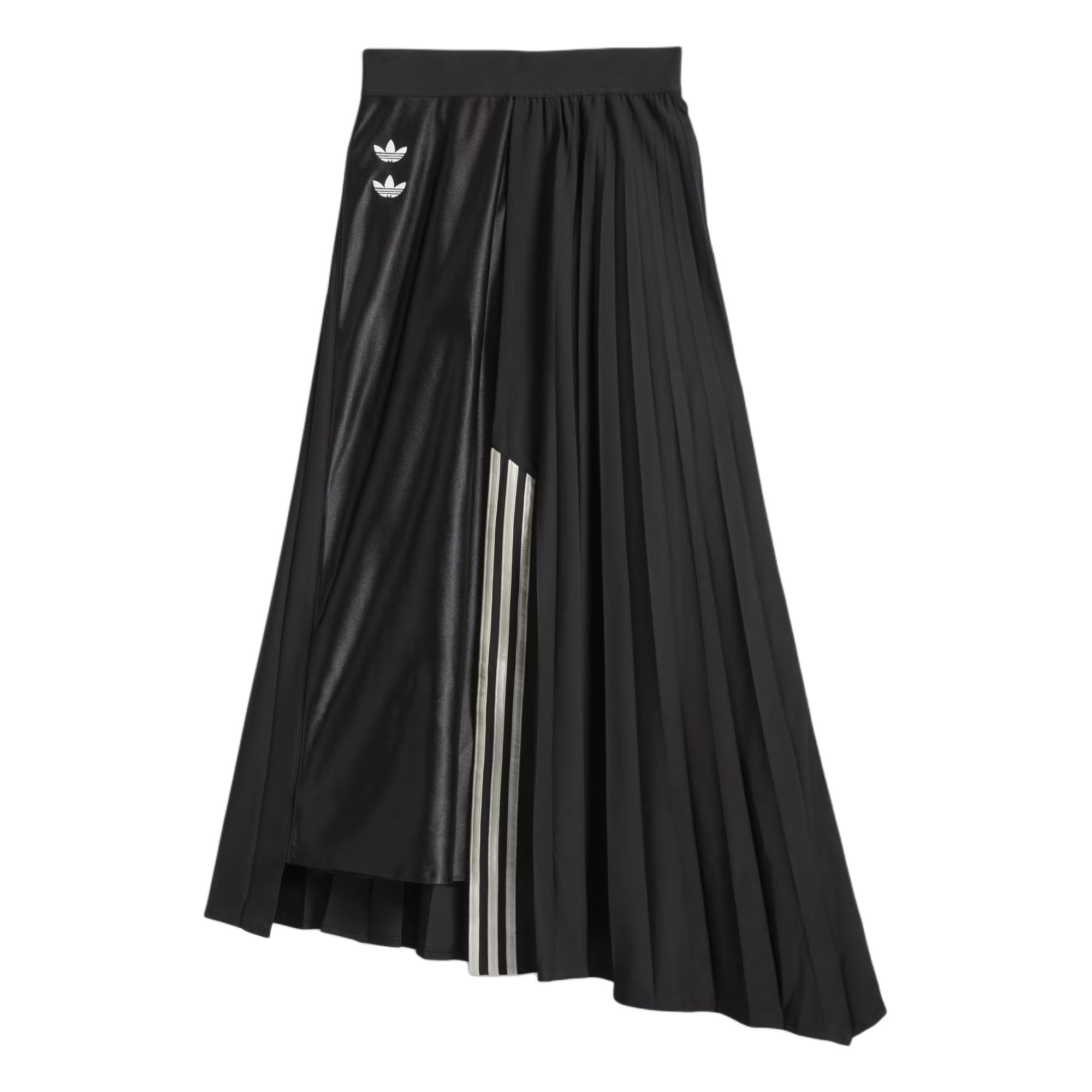 X Willy Chavarria FW25 Плиссированная повседневная длинная юбка для женщин Adidas Originals, черный — фото 3