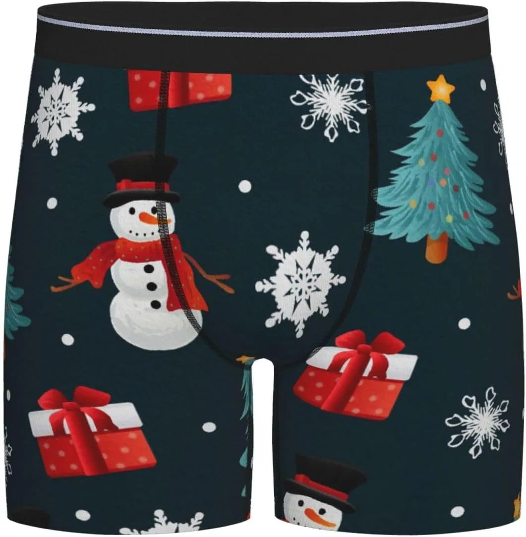 Боксеры дышащие Snowmen Christmas, Black