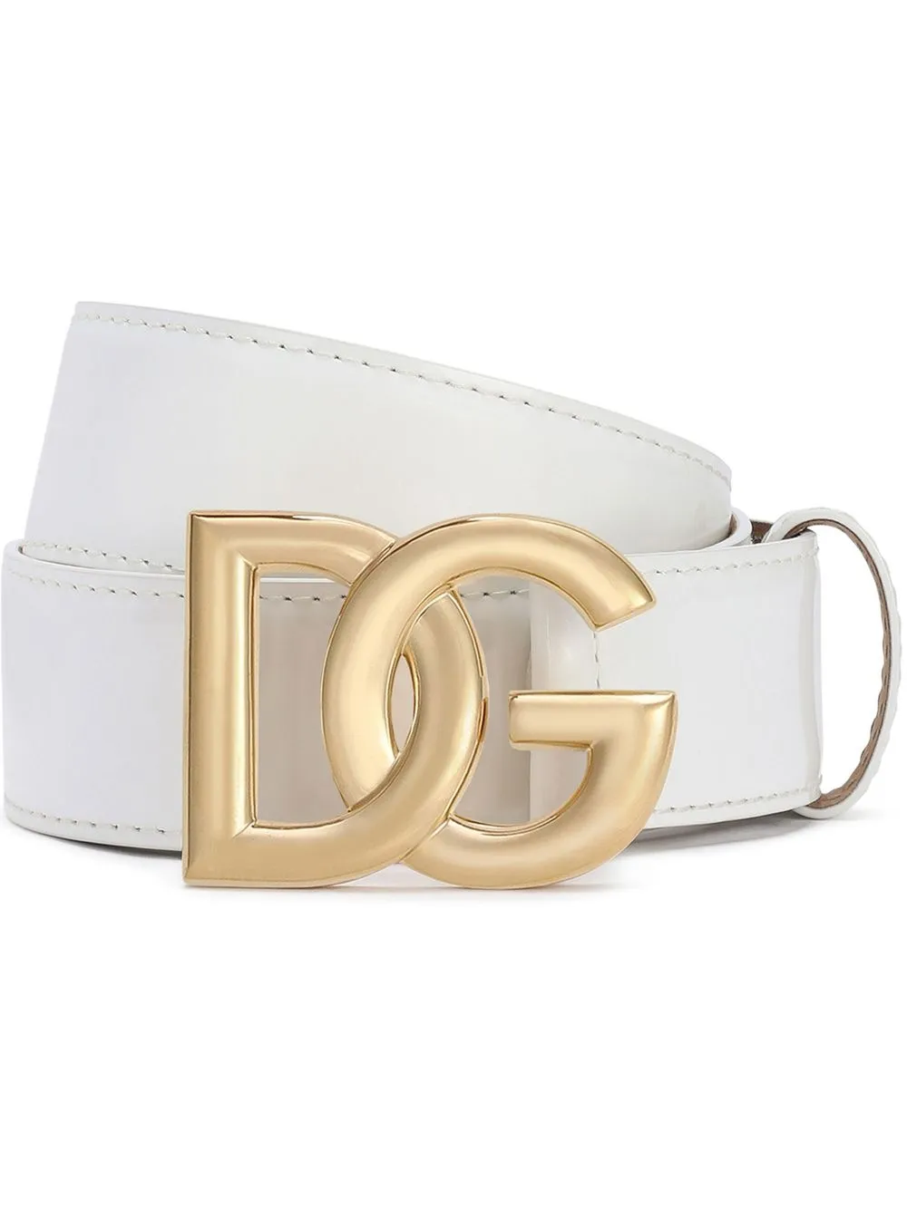 

Ремень с логотипом DG DOLCE & GABBANA, белый