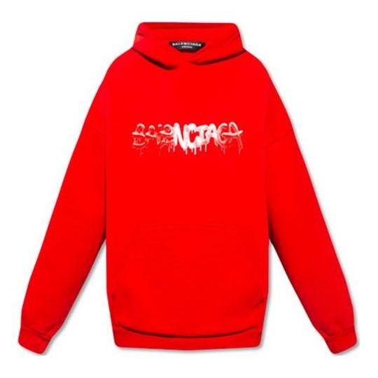

Худи Balenciaga SS22 Logo Hoodie 'Red', красный