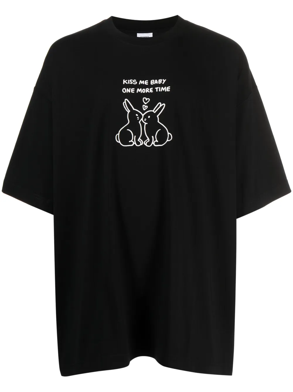 

Футболка с надписью VETEMENTS, черный