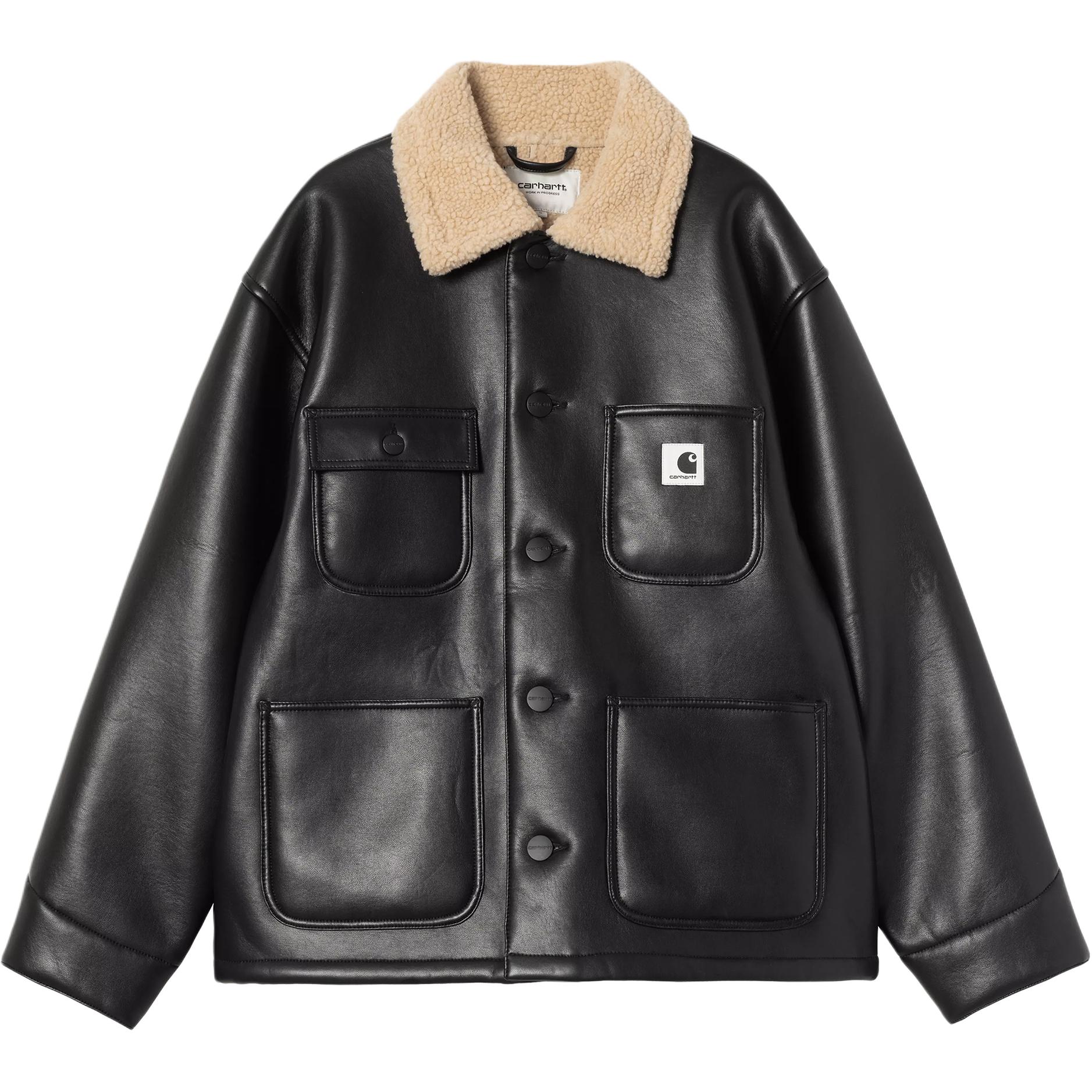 

Пальто Shepton Og Michigan с воротником из овчины Carhartt WIP, черный/natural