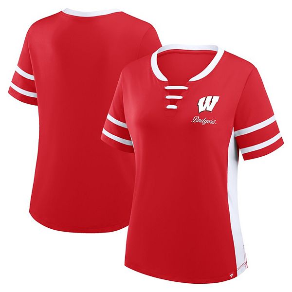 

Женская футболка be fearless athena lace-up red/white wisconsin badgers Fanatics, Белый, Женская футболка be fearless athena lace-up red/white wisconsin badgers Fanatics
