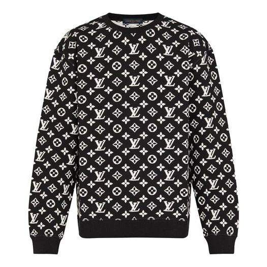 

Толстовка jacquard round collar male black Louis Vuitton, черный