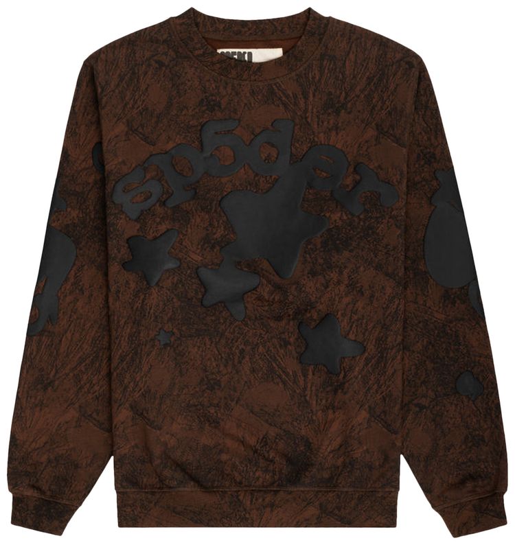 

Толстовка Sp5der Beluga Real Tree Camo Crewneck Sweatshirt 'Brown', коричневый