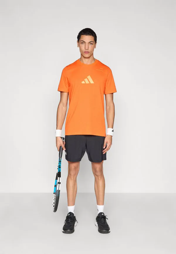 Футболка с принтом тенниса, спортивная футболка Adidas Performance, Pure Orange — фото 2