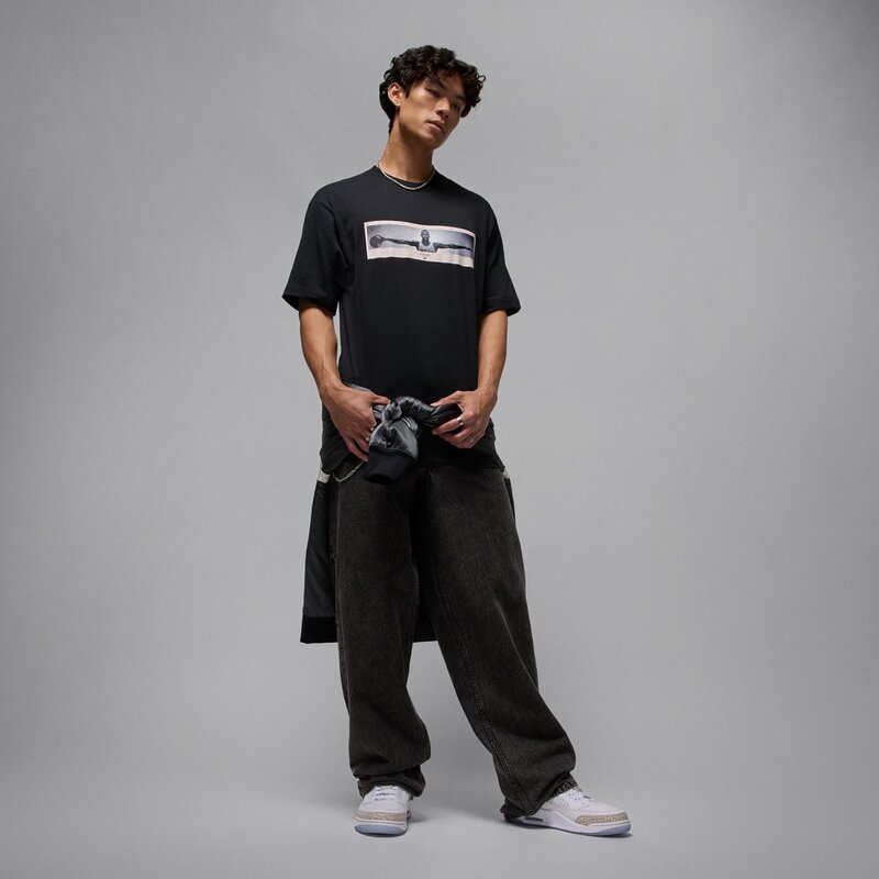 Футболка болельщика MJ NC Wings фото SS Crew Nike, черный — фото 3