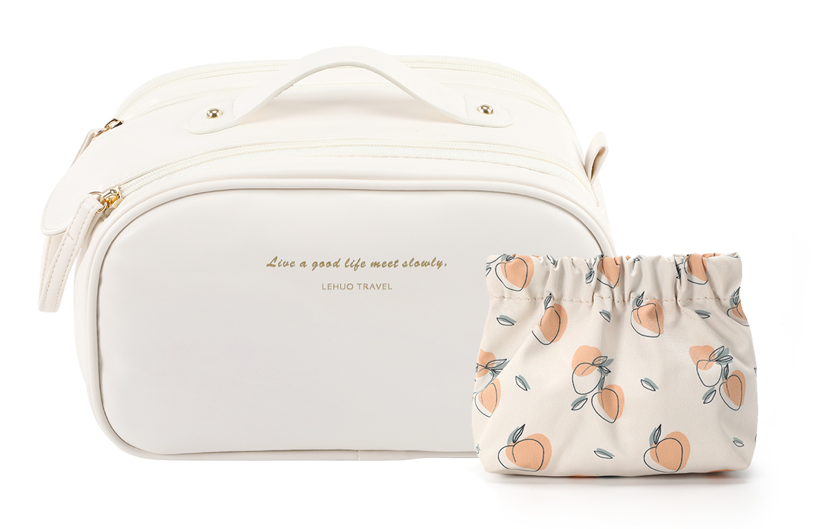 

LOHAS travel Кожаная косметичка унисекс бело-лотос, White