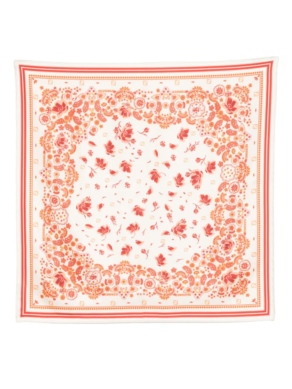 

Шарф с принтом Fendi, светло-бежевый