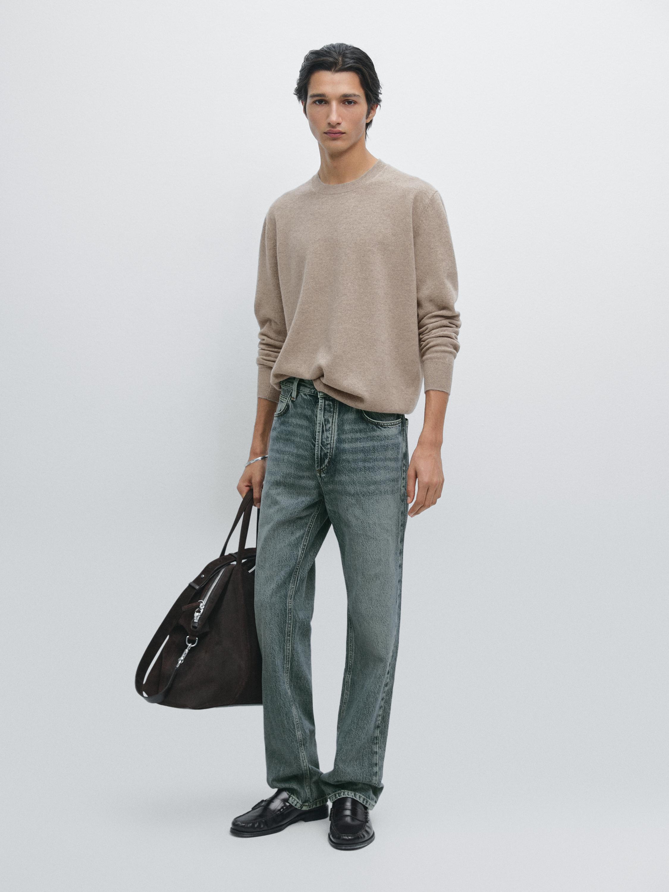 

Свитер с круглым вырезом из смесовой шерсти Massimo Dutti, Mink