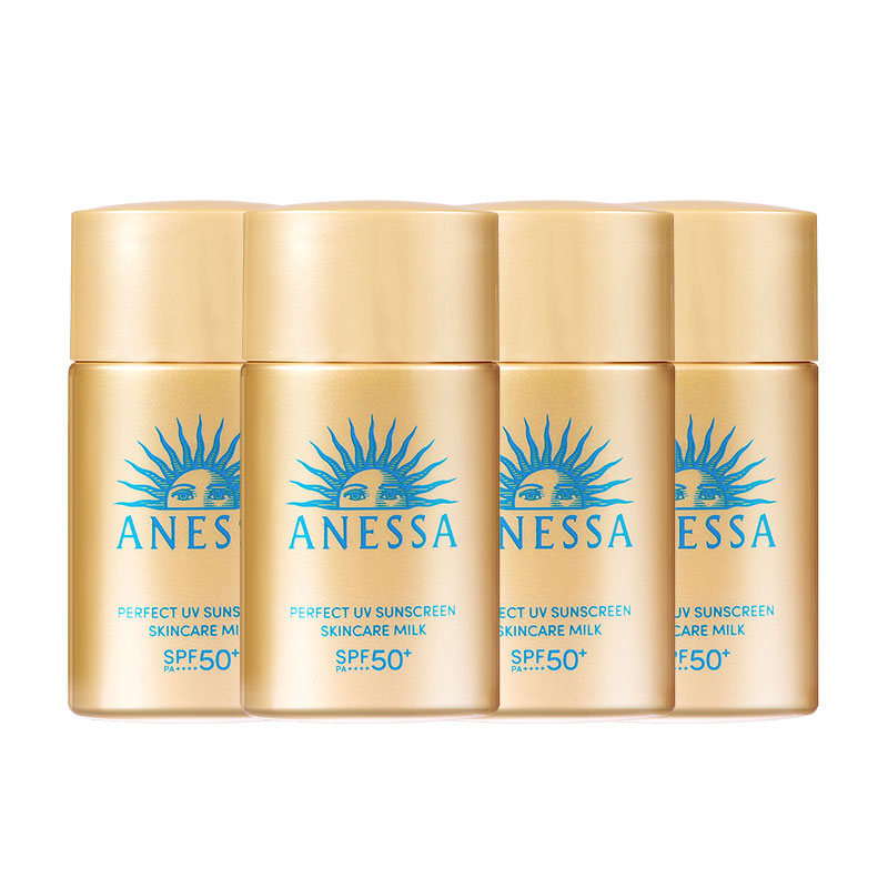 Маленькая золотая бутылочка образец солнцезащитного средства uv protection 20 мл ANESSA, 12ml*3 — фото 2