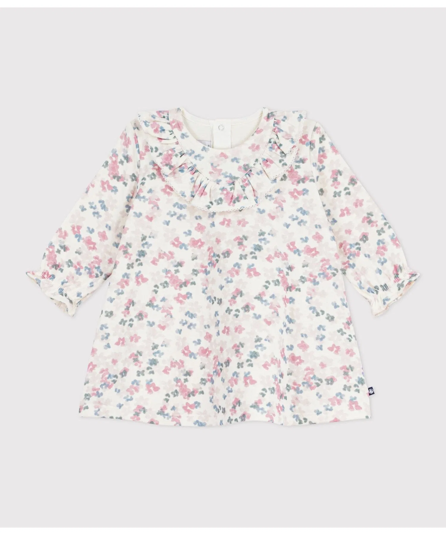 Детское платье Petit Bateau с цветочным принтом