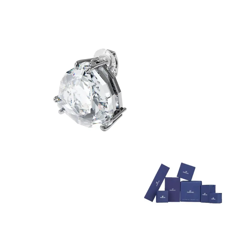 

Swarovski Сережки-клипсы искусственный кристалл Women's Silver