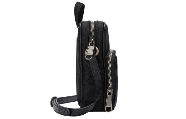 Сумка off the grid otg environmental friendly series logo leather logo nylon handbag mini / black Gucci, черный — фото 3
