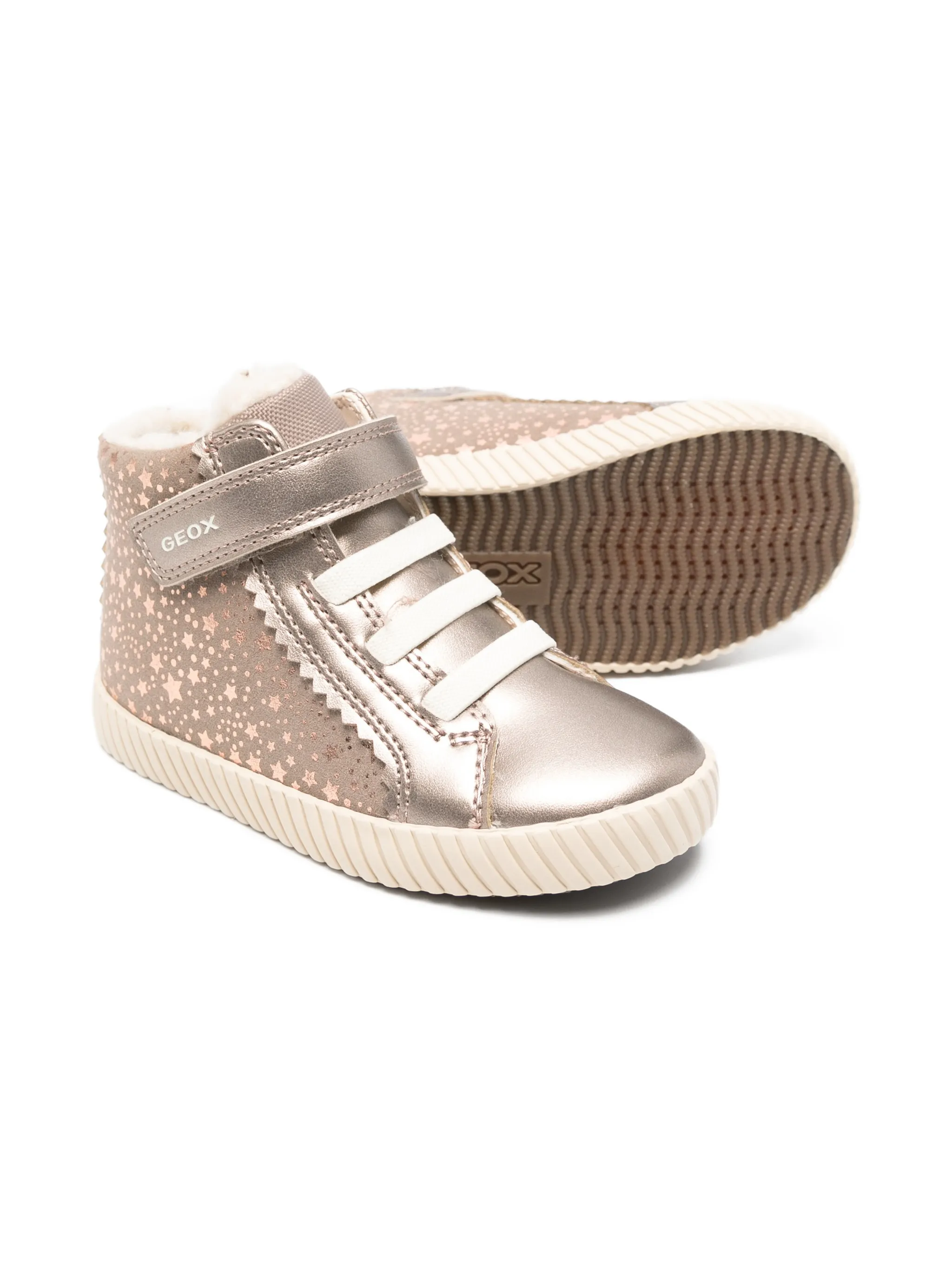 Кроссовки Mirroless Geox Kids, бежевый — фото 2