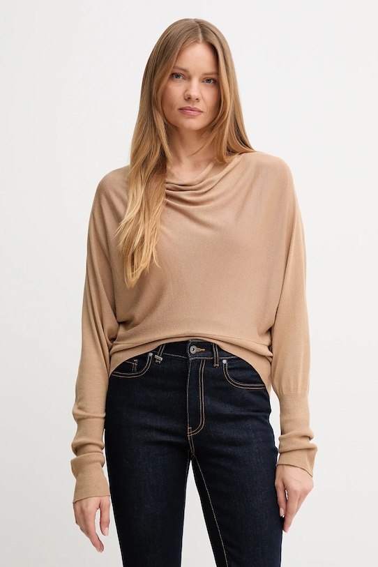 

Шелковый свитер United Colors Of Benetton, бежевый