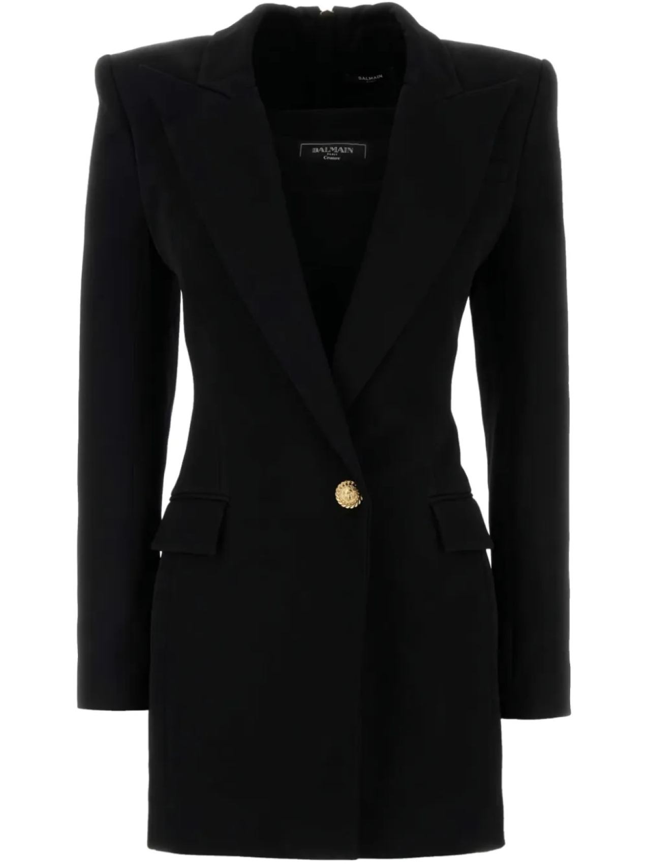 

Однобортное платье-блейзер Balmain, черный