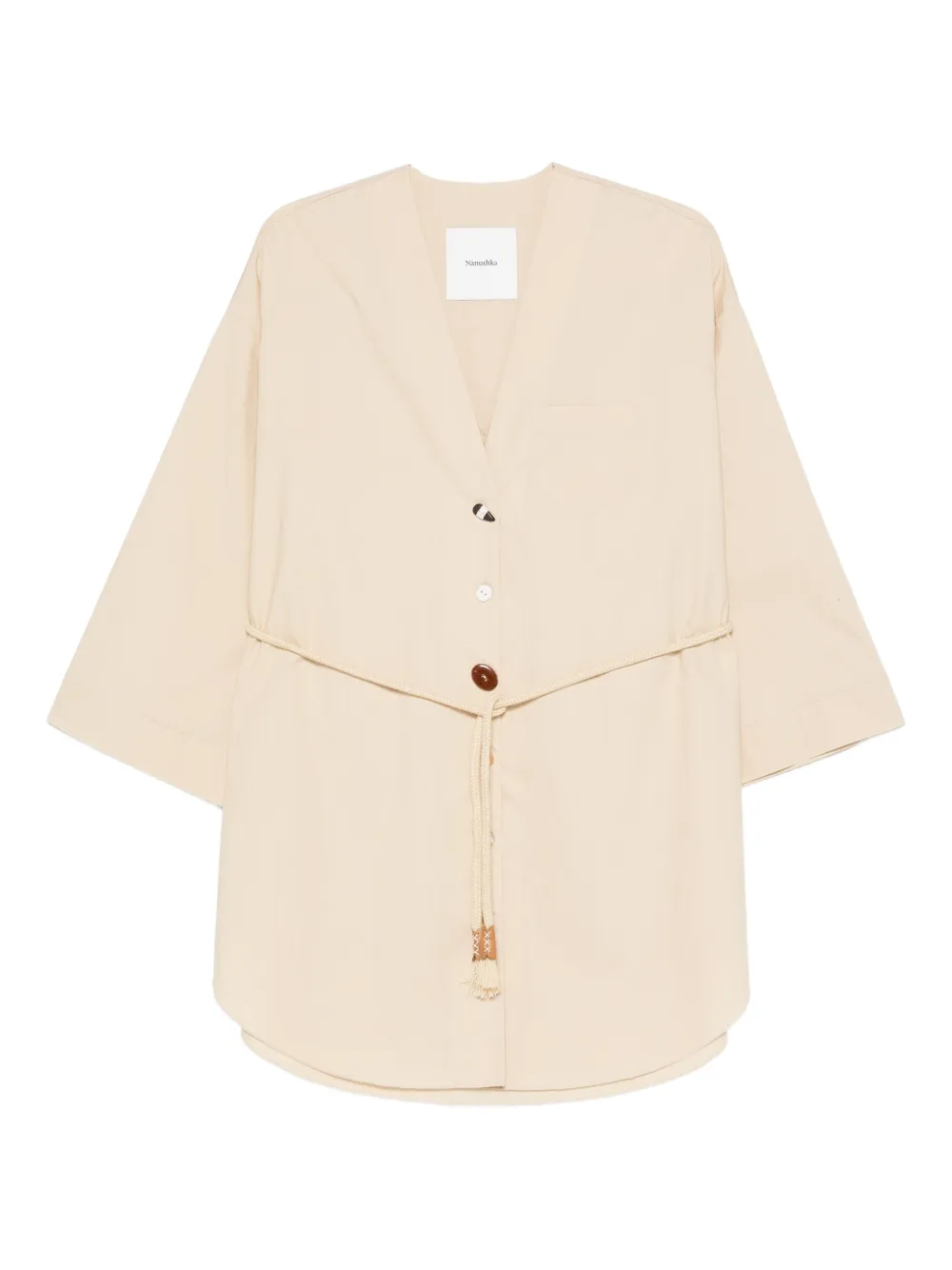 

Рубашка на пуговицах Nanushka, бежевый