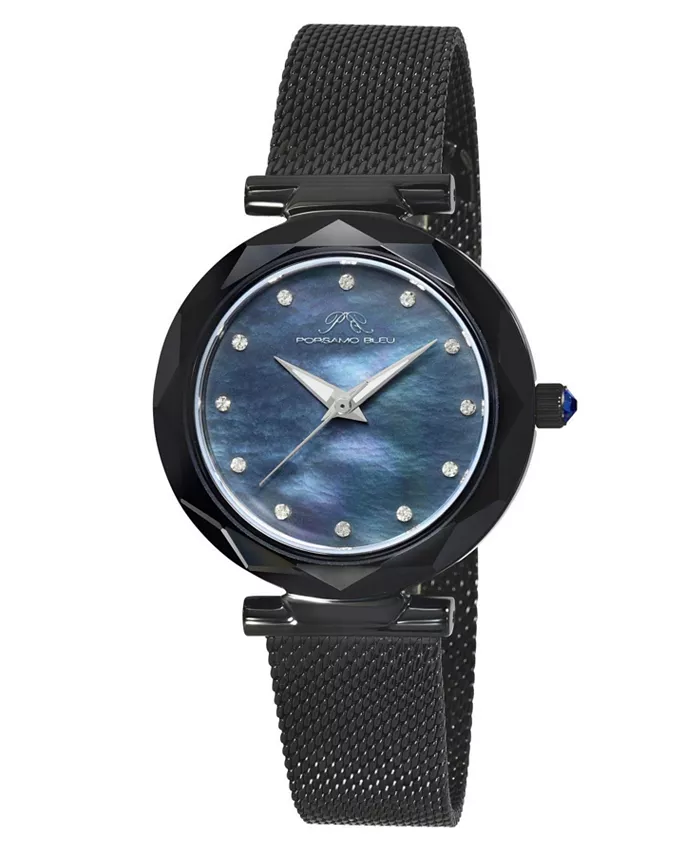 

Женские часы Hazel Stainless Steel Black 1272CHAS Porsamo Bleu, черный