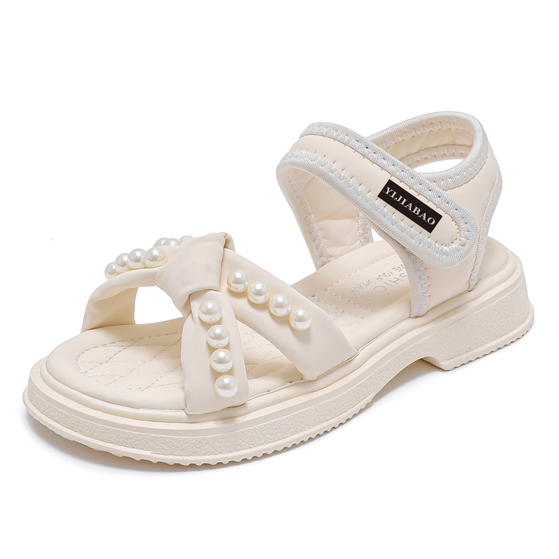 

Нескользящие, дышащие, легкие, амортизирующие сандалии с низким верхом для детей Yi Jiabao, бежевый