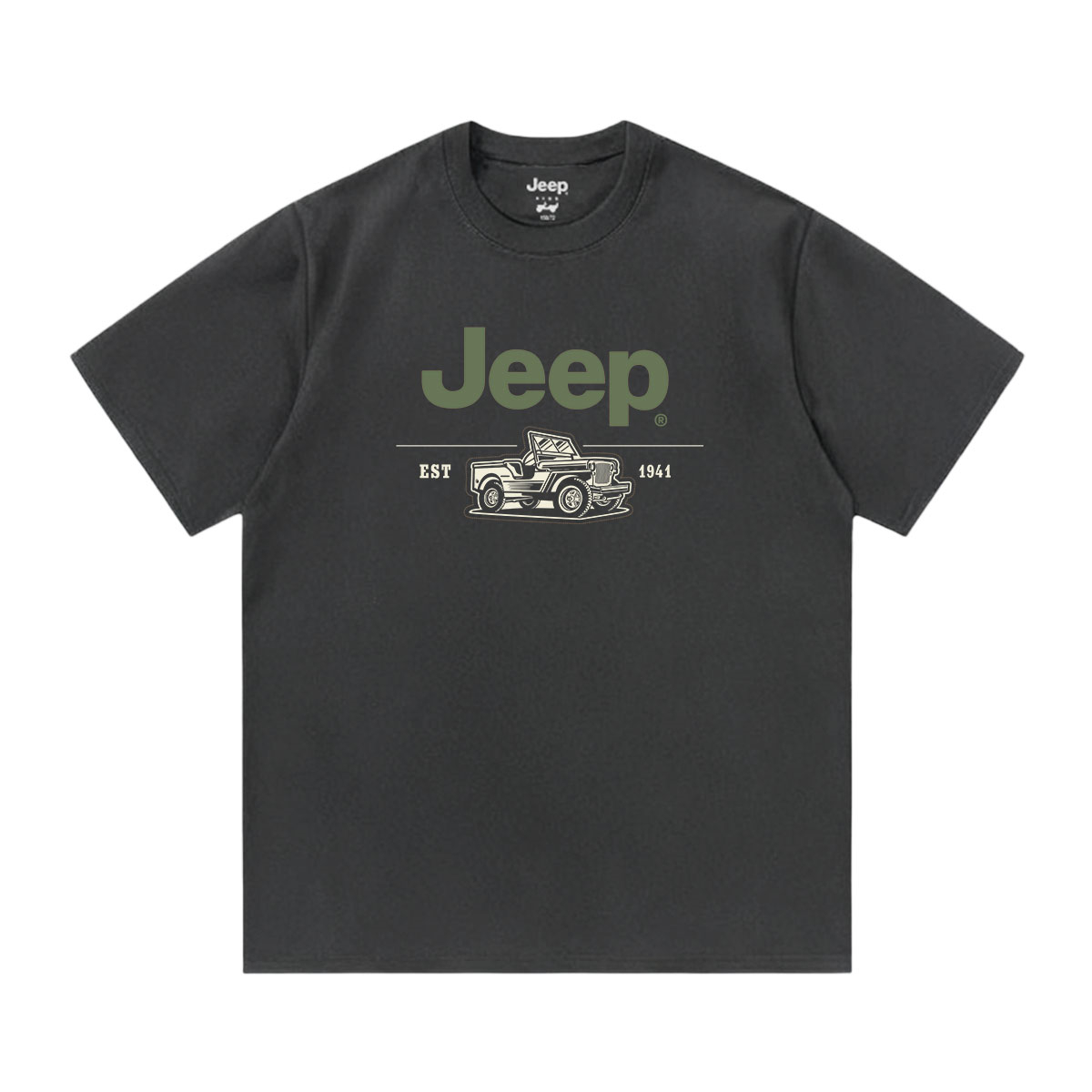 

Футболка с круглым вырезом для школьников Jeep, темно-серый