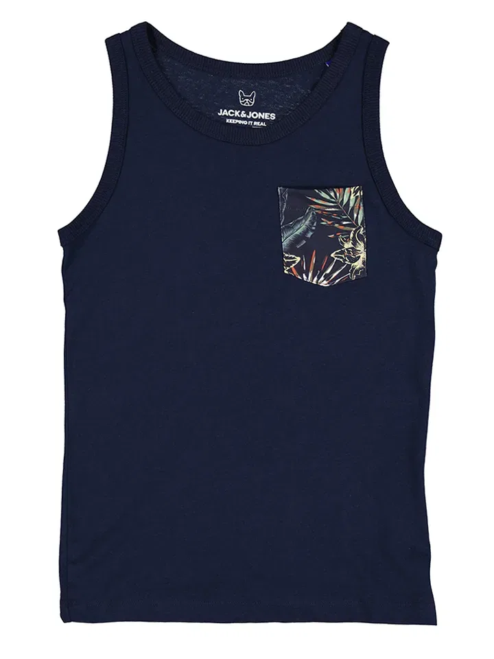 Топ с круглым вырезом, JACK & JONES Junior, темно-синий