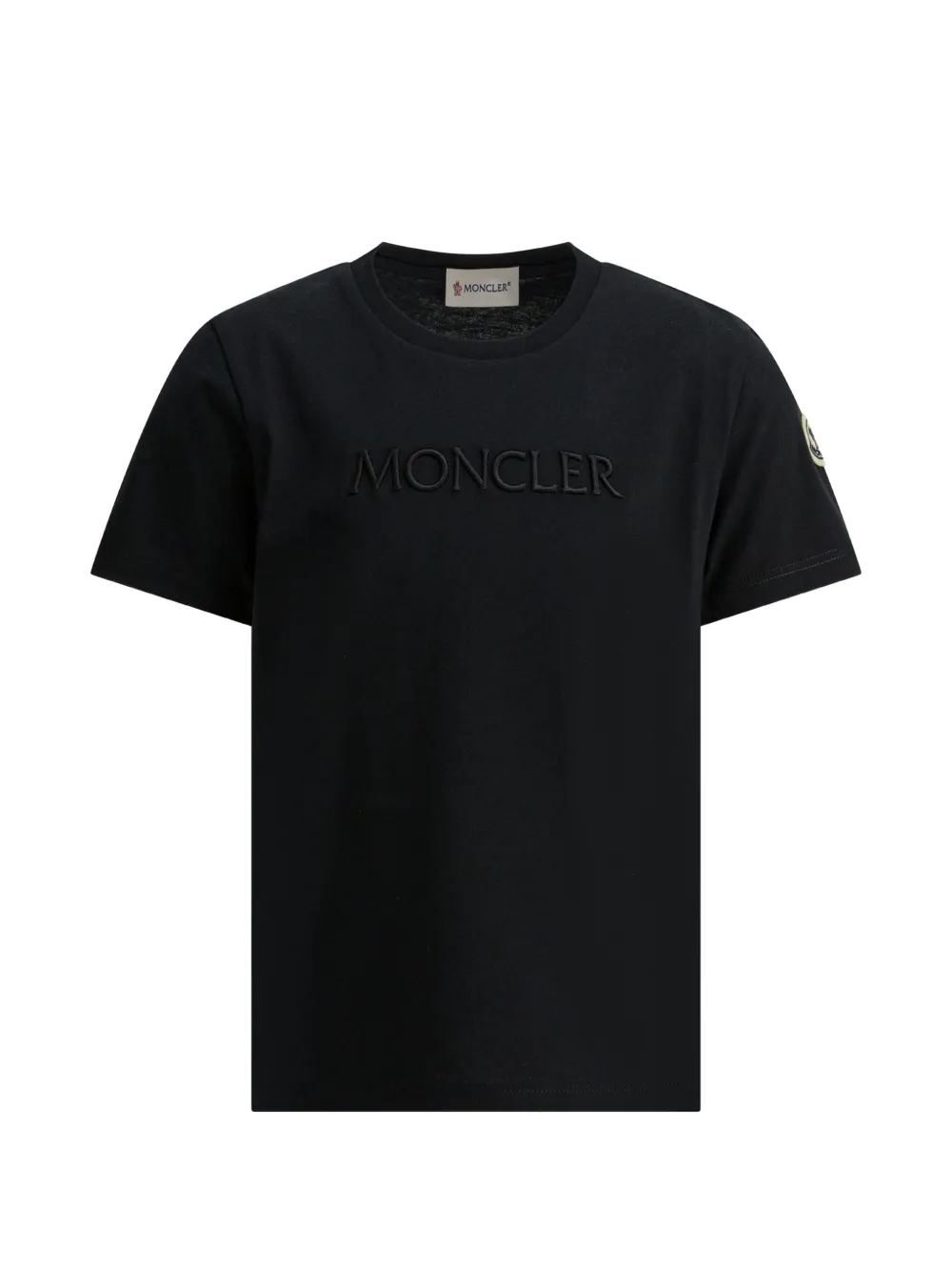 

Футболка с тиснением Moncler Enfant, черный