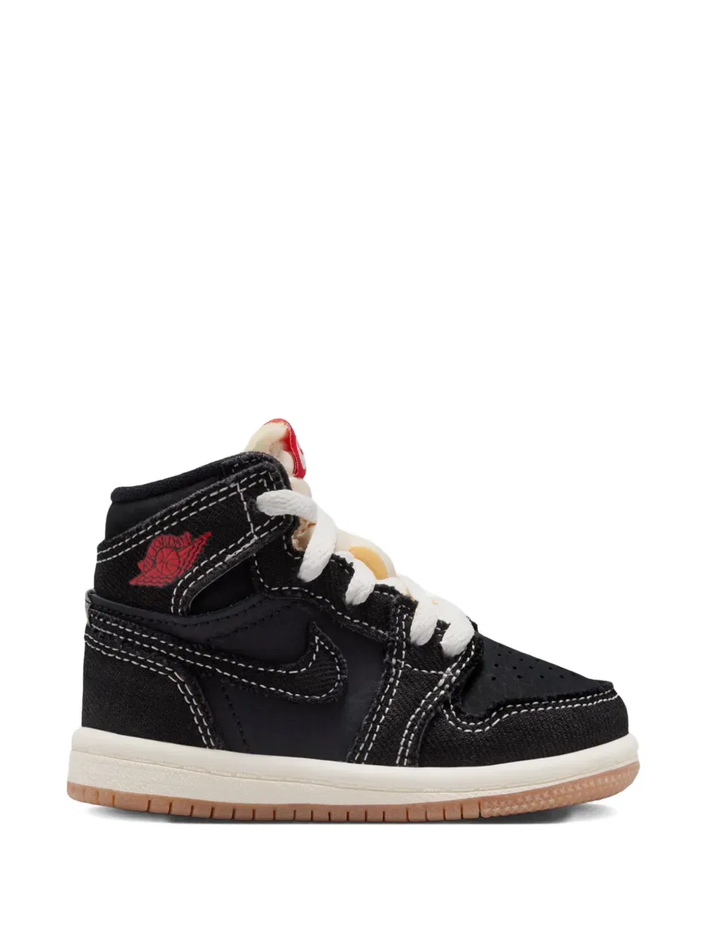 Кроссовки Air Jordan 1 High OG Jordan Kids, черный — фото 2