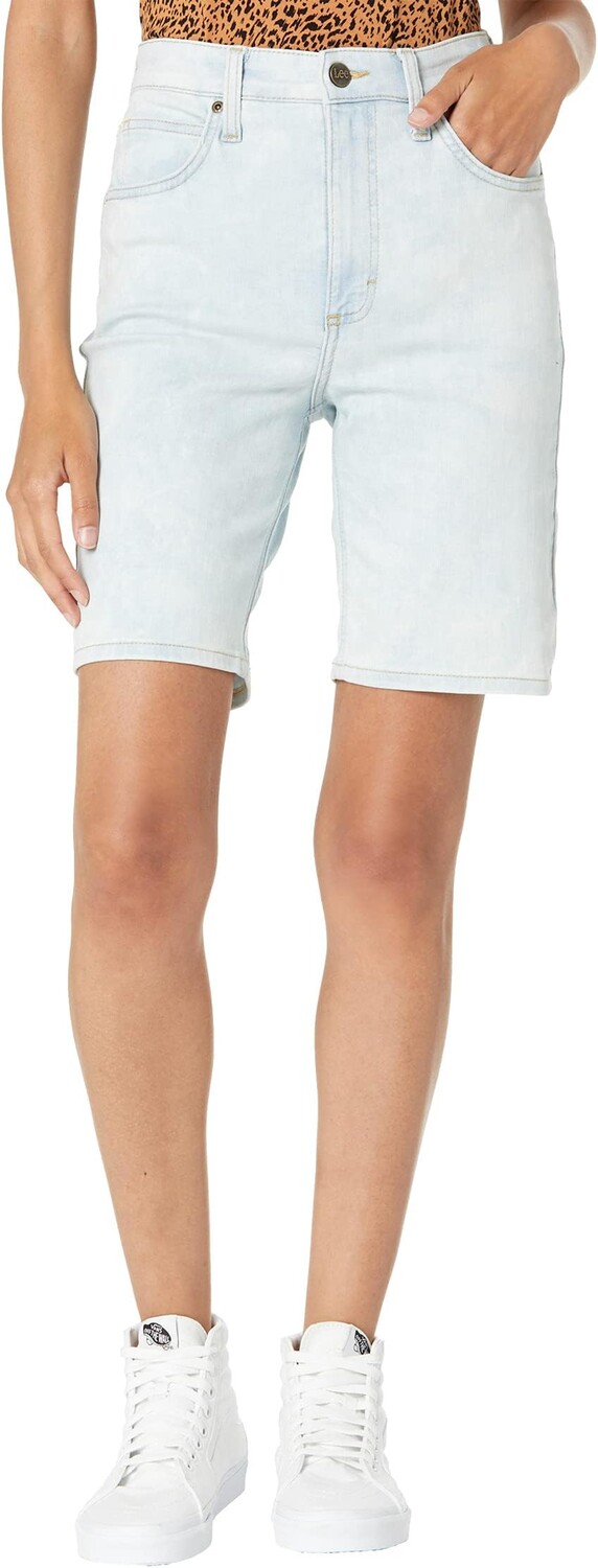 

Шорты Lee High-Rise Slim Fit Bermuda, цвет Light Indigo Acid