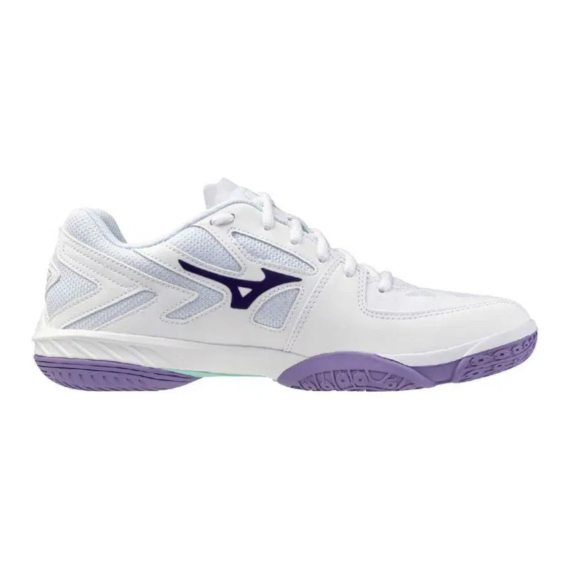 Кроссовки для бадминтона «Wave Claw EL2 FIT» от Mizuno, 68 White X Purple X Pink — фото 4