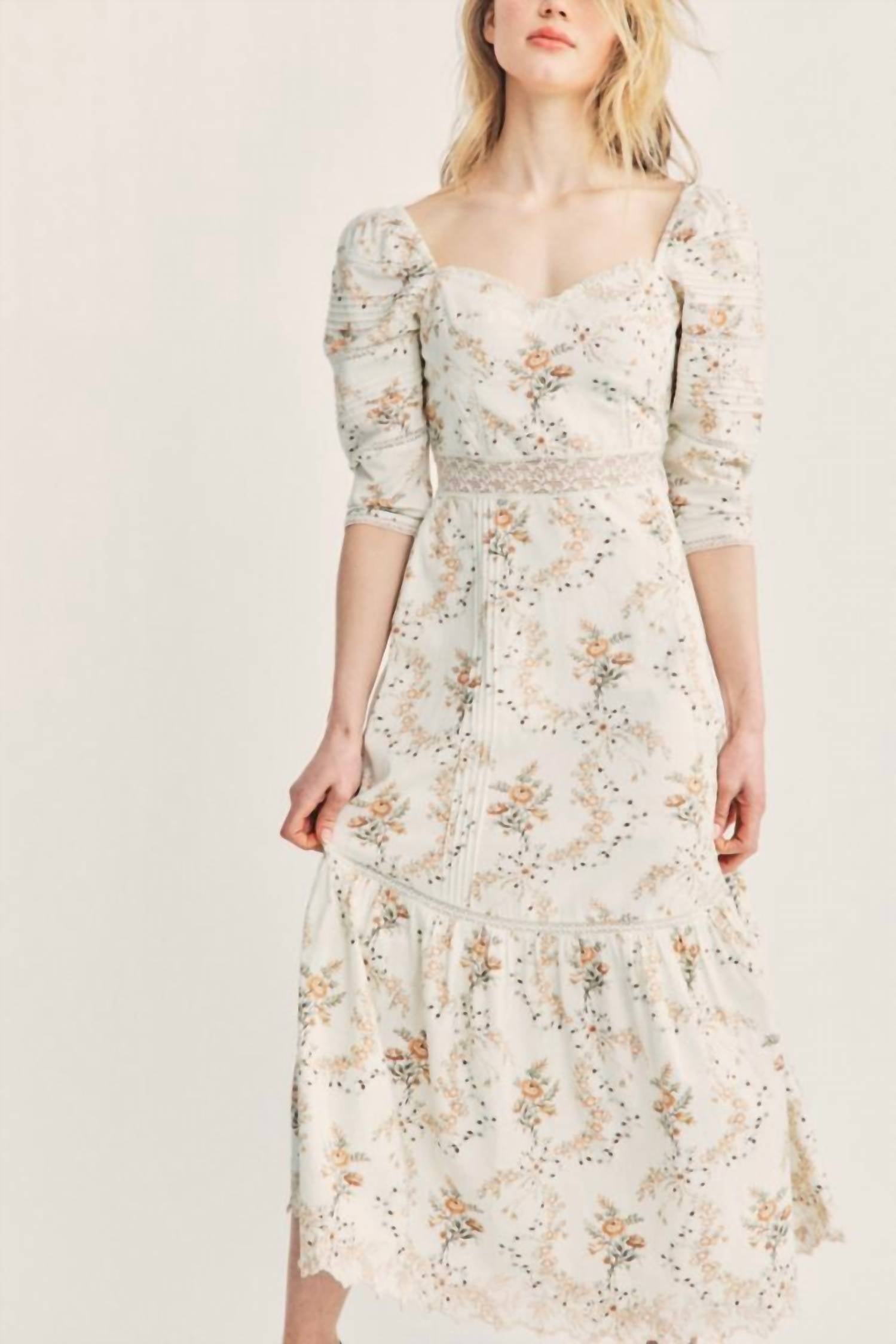 

Платье Calluna в цвете Amber Dust LoveShackFancy
