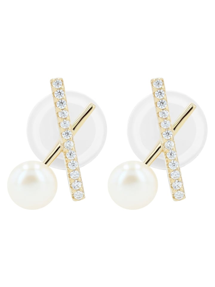 

Adeliás Женские серьги - серьги-гвоздики из серебра 925 пробы с пресноводной жемчужиной в серебряной оправе