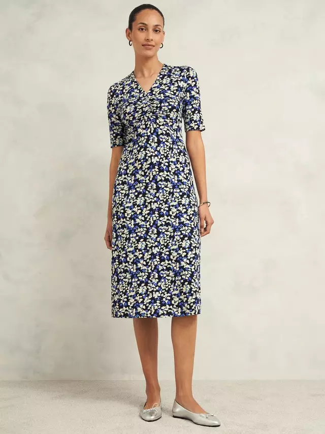 

Платье Hobbs Hobbs Petite Frankie Floral, цвет navy/multi