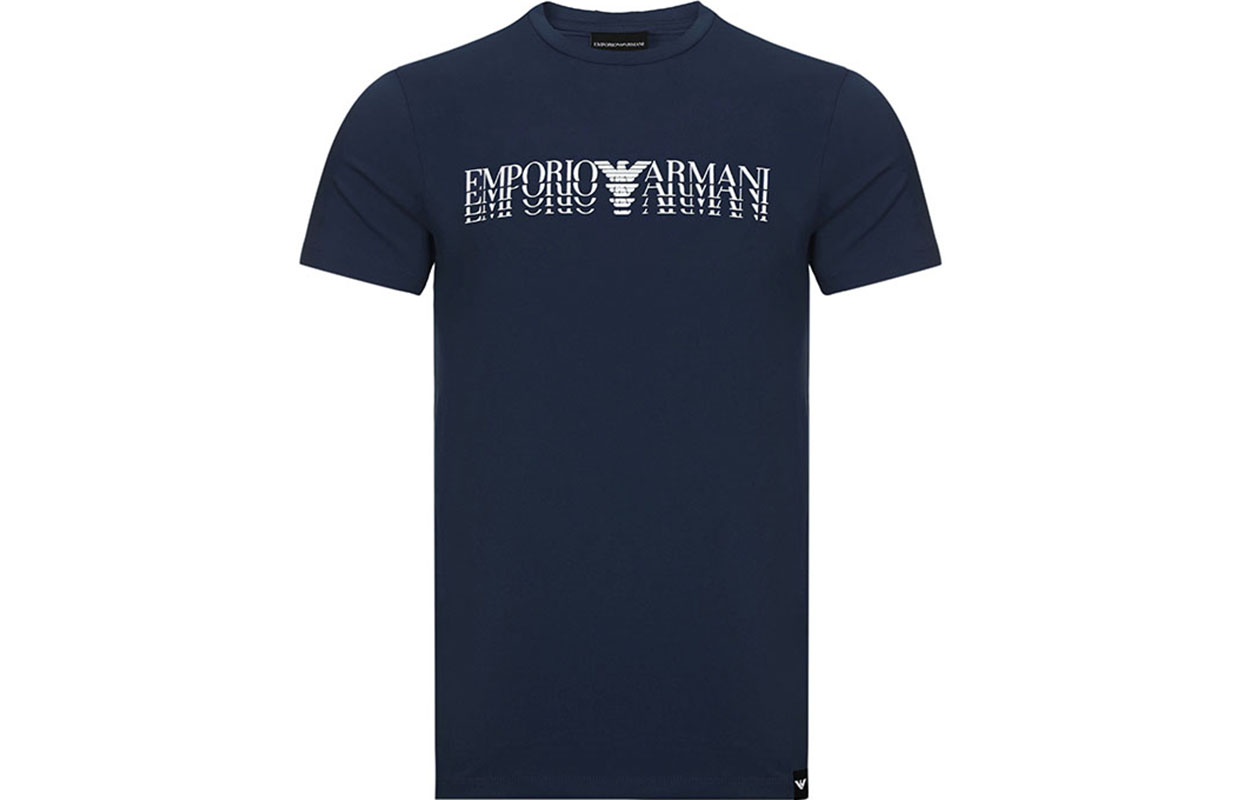 Футболка мужская синяя EMPORIO ARMANI — фото 2