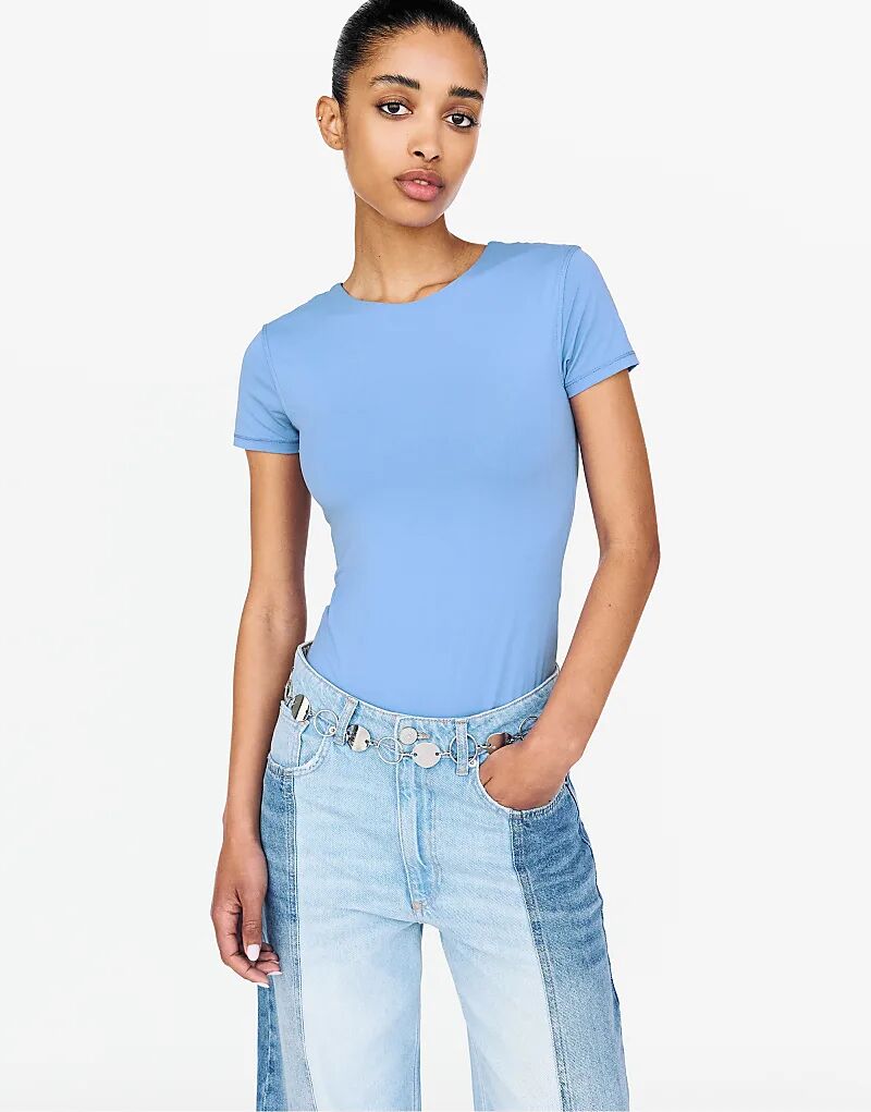 

Боди Pull&Bear из полиамида синего цвета